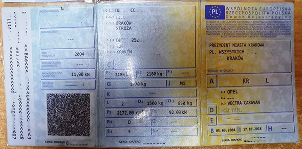 Виявлення неналежних реєстраційних документів на автомобіль з за кордону